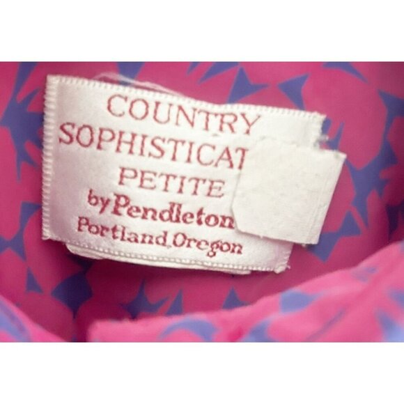 Vintage PENDLETON 80s Country Sophisticates Blouse Top Shirt Sz S - Picture 6 of 7